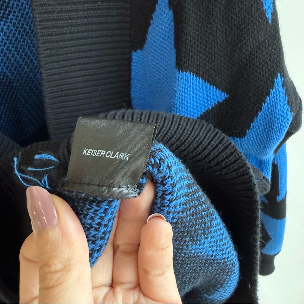 Keiser Clark Protostar Blue Star Knit Cardigan size Medium - Picture 8 of 9